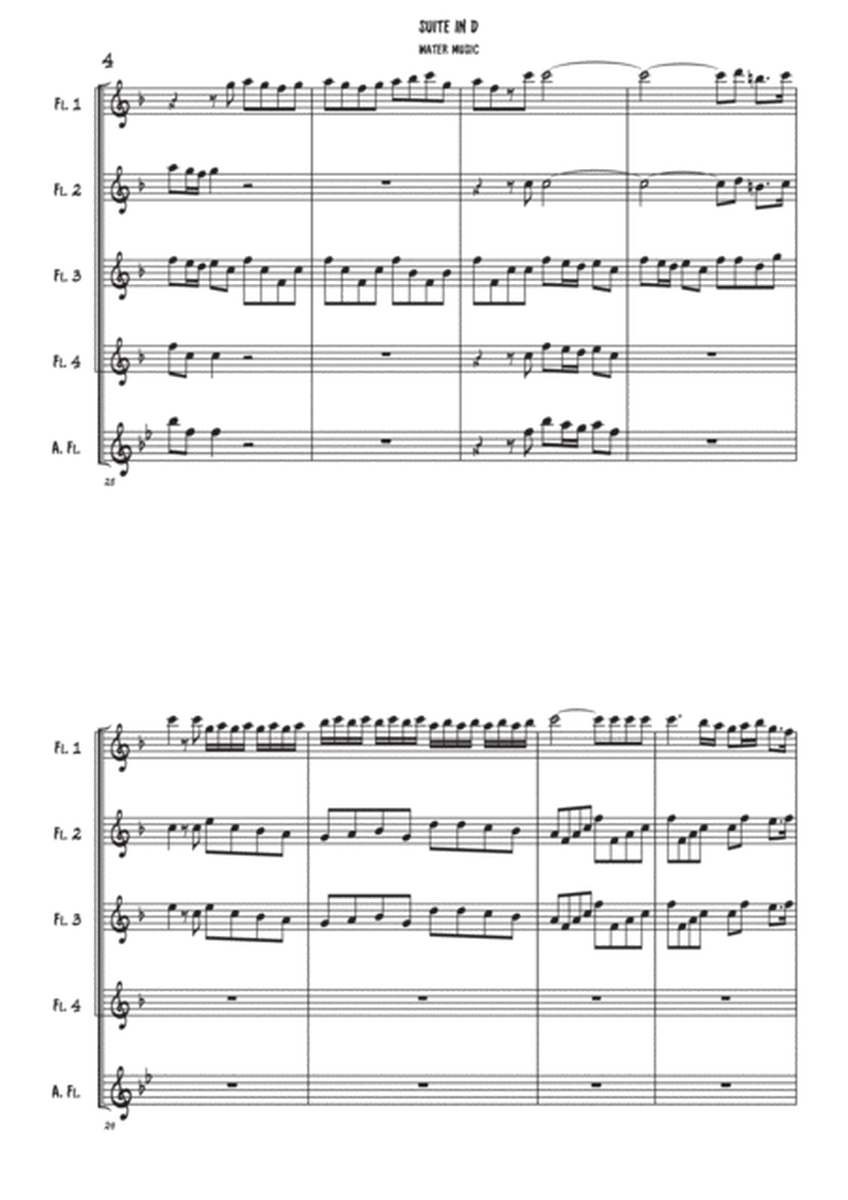 Water music 1st movement - Flute quartet image number null