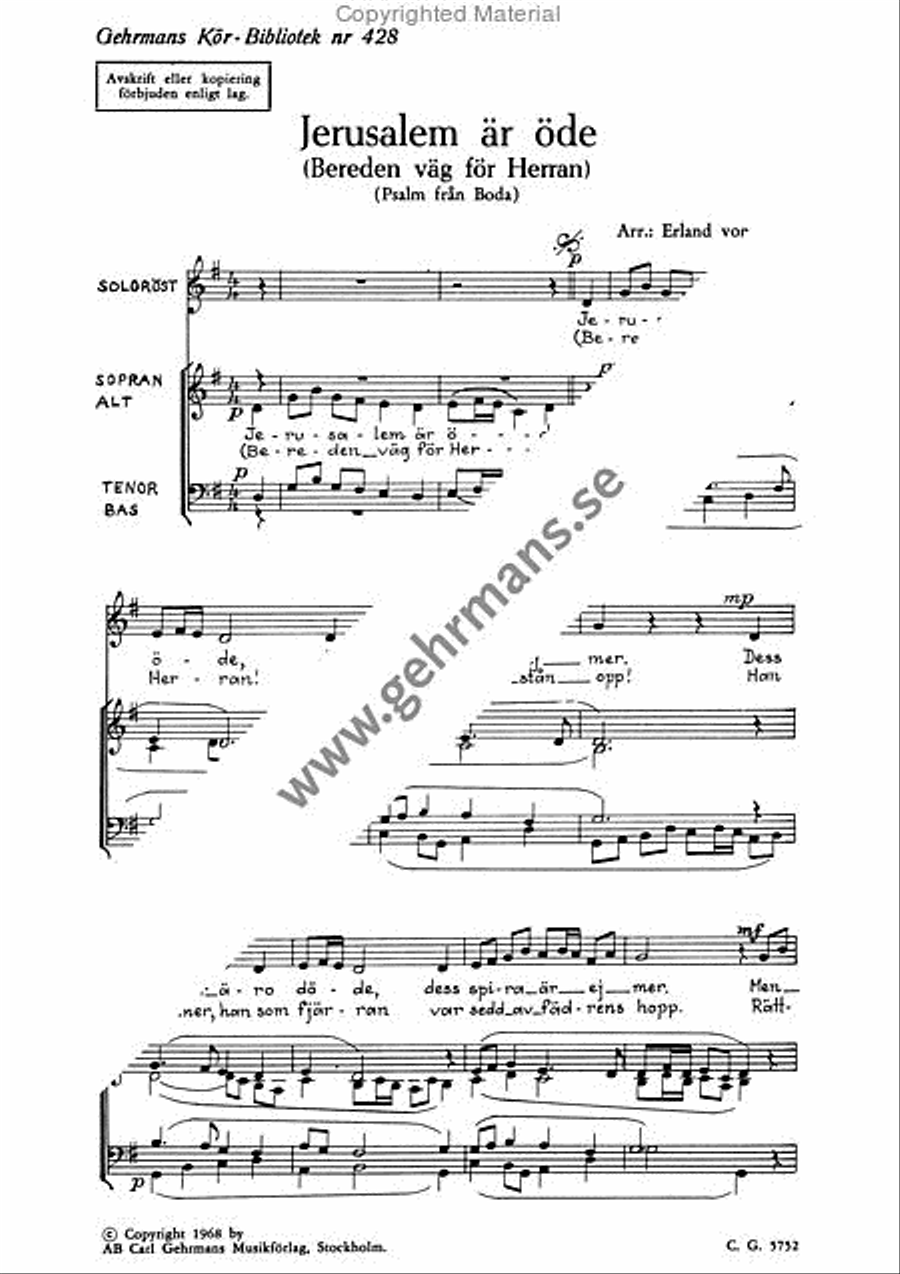 Jerusalem ar ode 4-Part scores gallery preview page 2