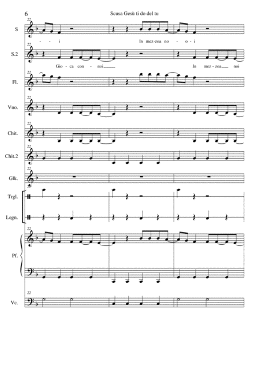 Scusa Gesù Choir scores gallery preview page 6