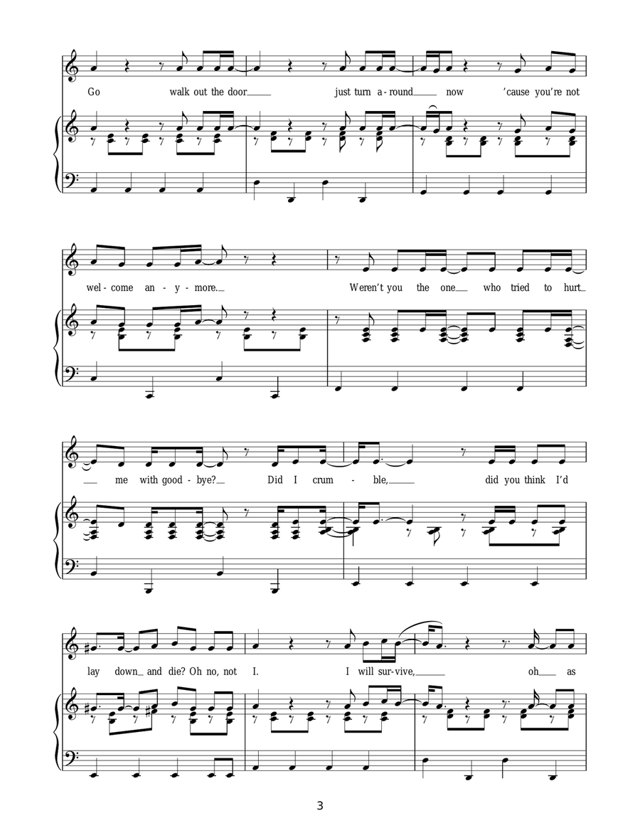 I Will Survive I Will Survive Voice scores gallery preview page 3
