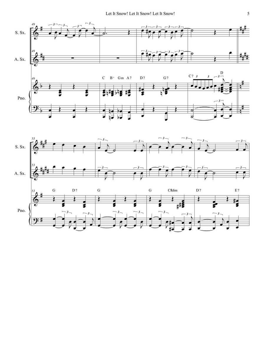 Let It Snow! Let It Snow! Let It Snow! Woodwind Duet scores gallery preview page 5