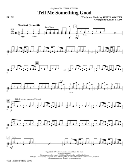 Tell Me Something Good (arr. Kirby Shaw) - Drums