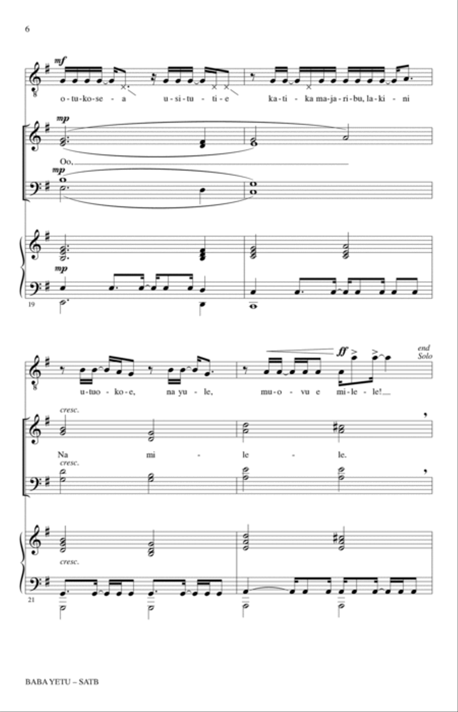 Baba Yetu (from Civilization IV) (arr. Roger Emerson) 4-Part scores gallery preview page 4