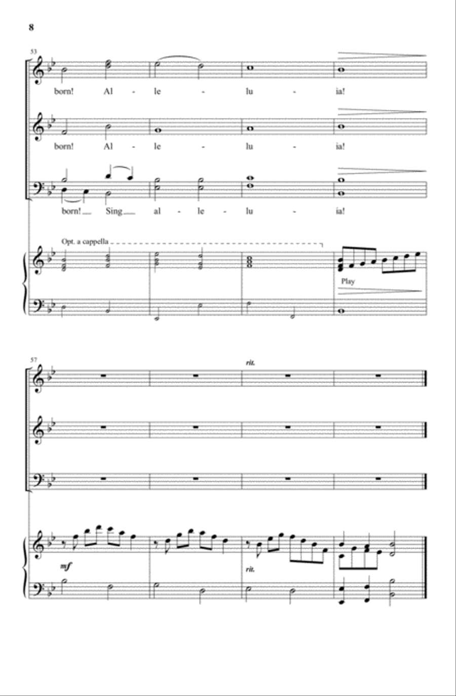Angel Alleluias Angel Alleluias 4-Part scores gallery preview page 8