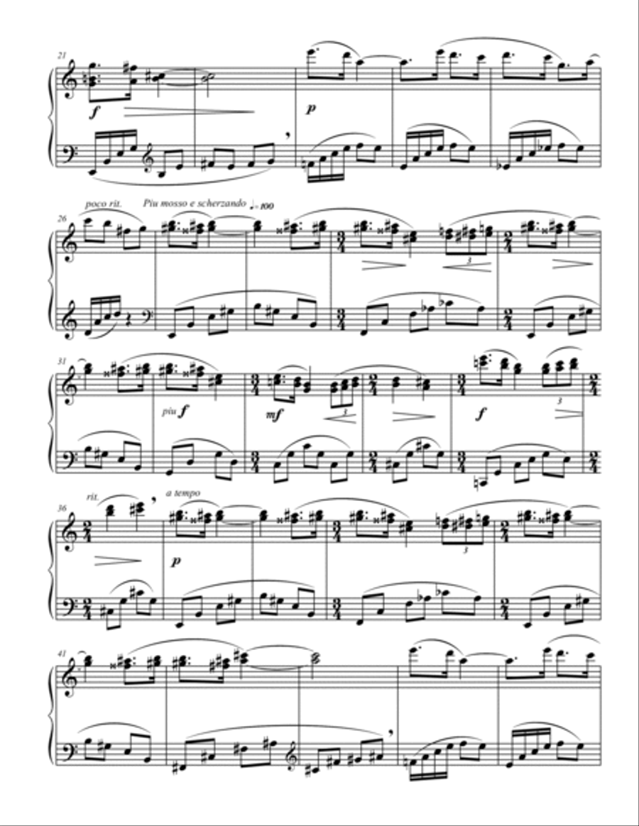 Sketches, for solo piano Piano Solo scores gallery preview page 3