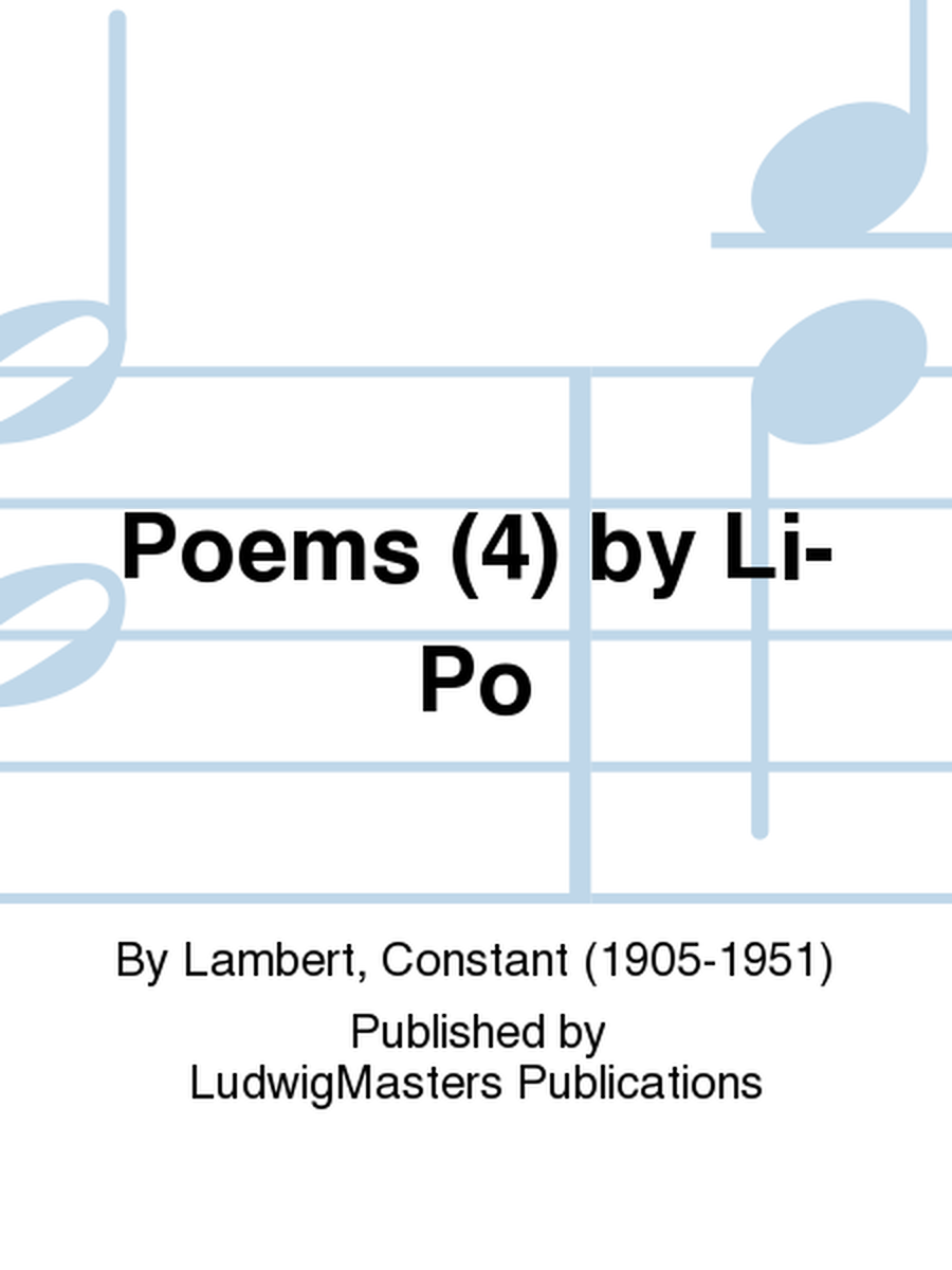Poems (4) by Li-Po