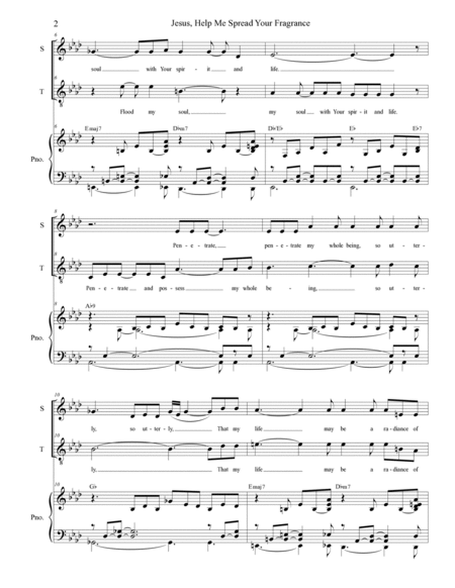 Jesus, Help Me Spread Your Fragrance (Shine Through Me) (2-part choir - (Soprano and Tenor) image number null