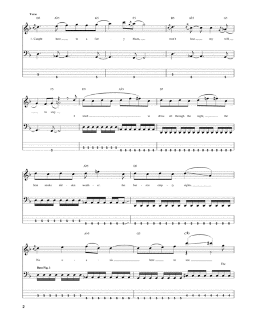 Bat Country Guitar Tablature scores gallery preview page 2
