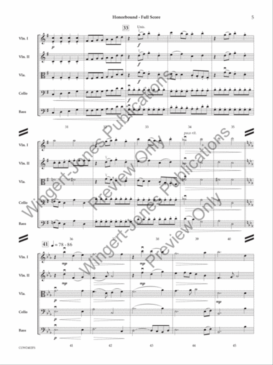 Honorbound String Orchestra scores gallery preview page 6