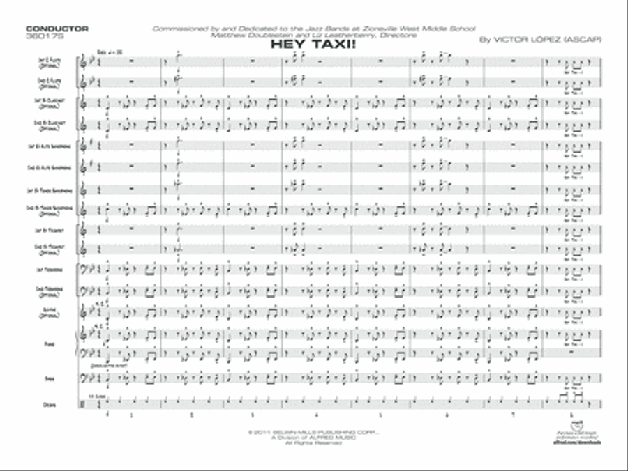 Hey Taxi! Jazz Ensemble scores gallery preview page 3