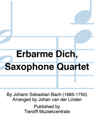 Book cover for Erbarme Dich, Saxophone Quartet