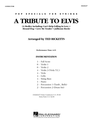A Tribute To Elvis (arr. Ted Ricketts) - Full Score