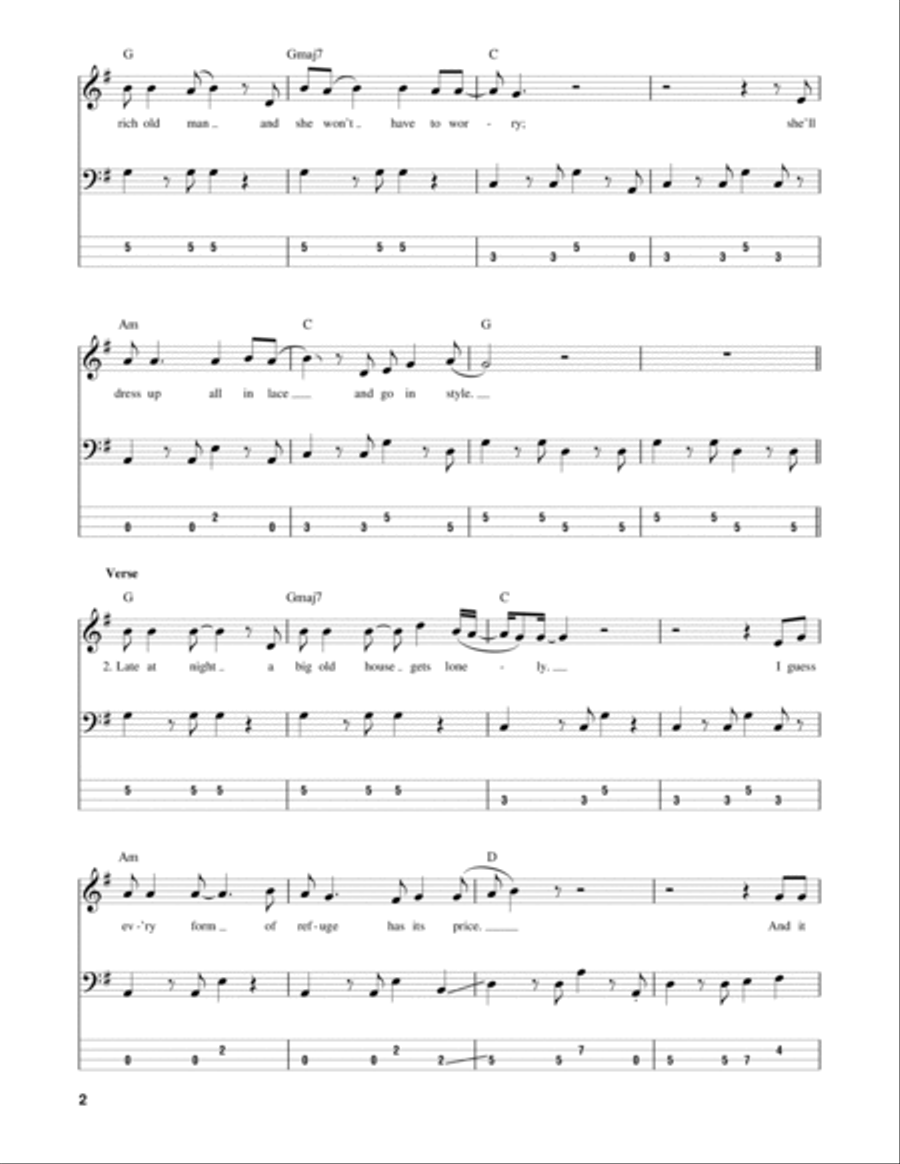 Lyin' Eyes Guitar Tablature scores gallery preview page 2