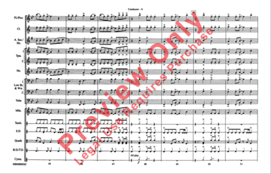 Cheeseburger in Paradise Marching Band scores gallery preview page 9