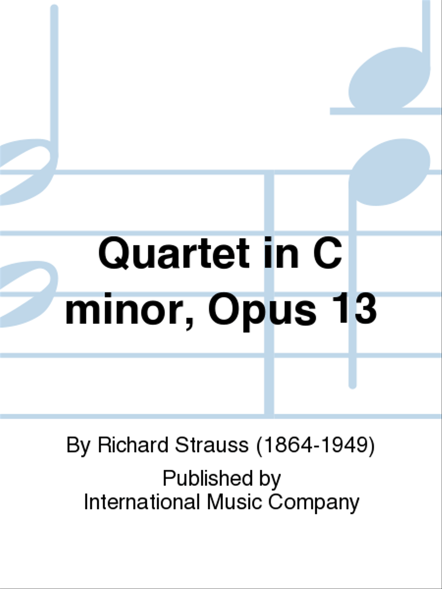 Quartet In C Minor, Opus 13 Piano Quartet scores gallery preview page 1
