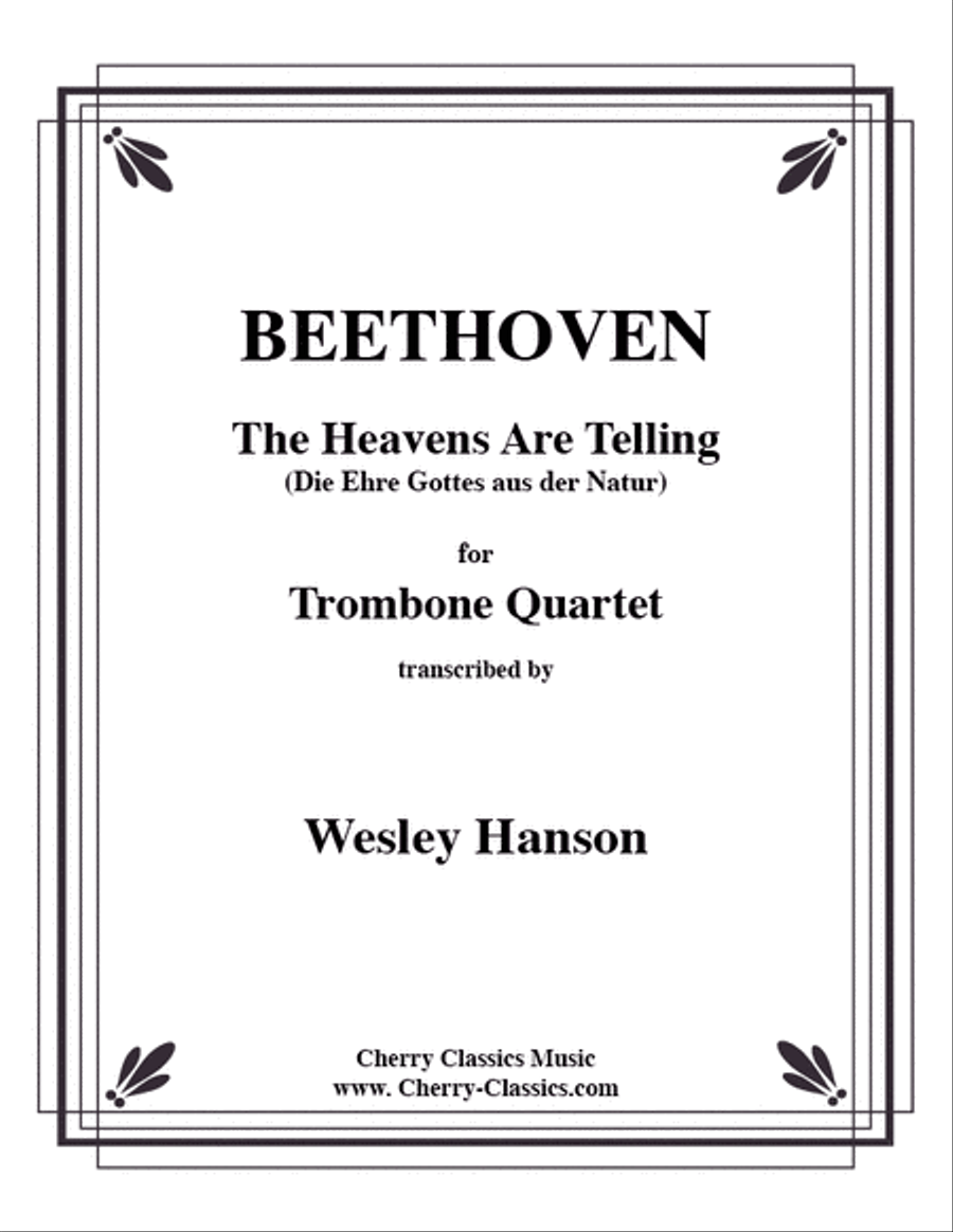The Heavens Are Telling Trombone Quartet scores gallery preview page 1