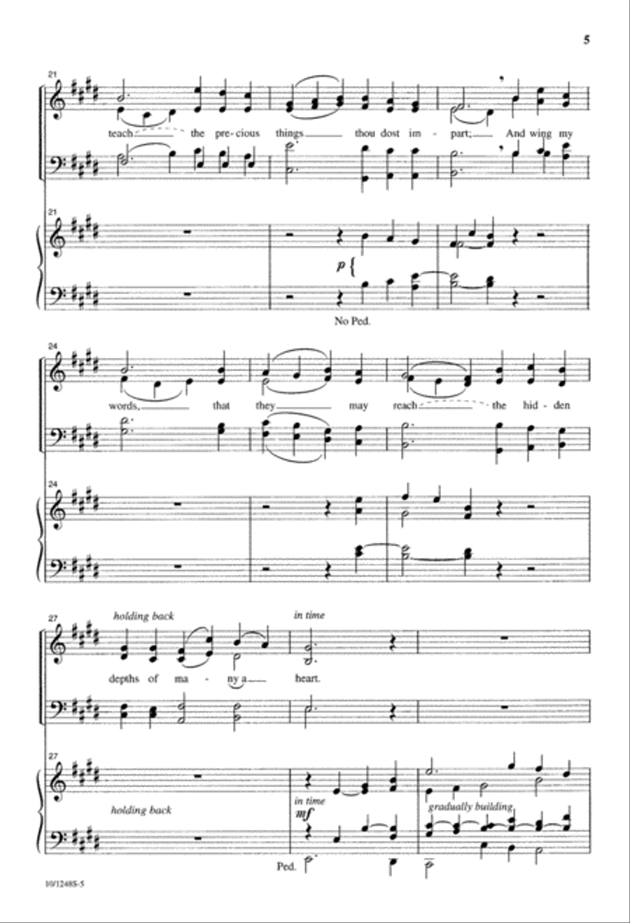 Lord, Speak to Me 4-Part scores gallery preview page 5