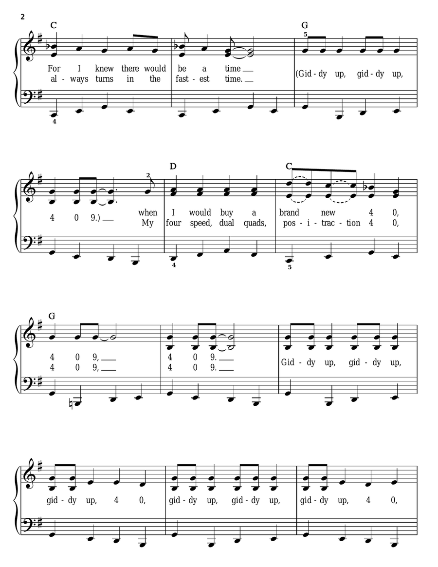 409 409 Easy Piano scores gallery preview page 2