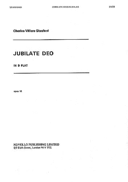 Jubilate Deo in B Flat, Op. 10