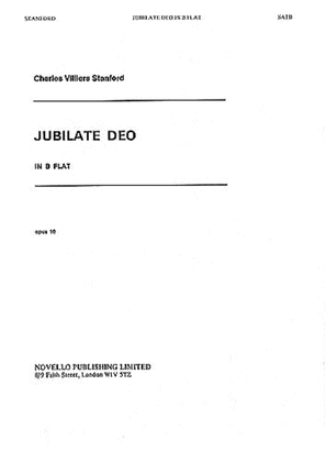 Book cover for Jubilate Deo in B-flat, Op. 10