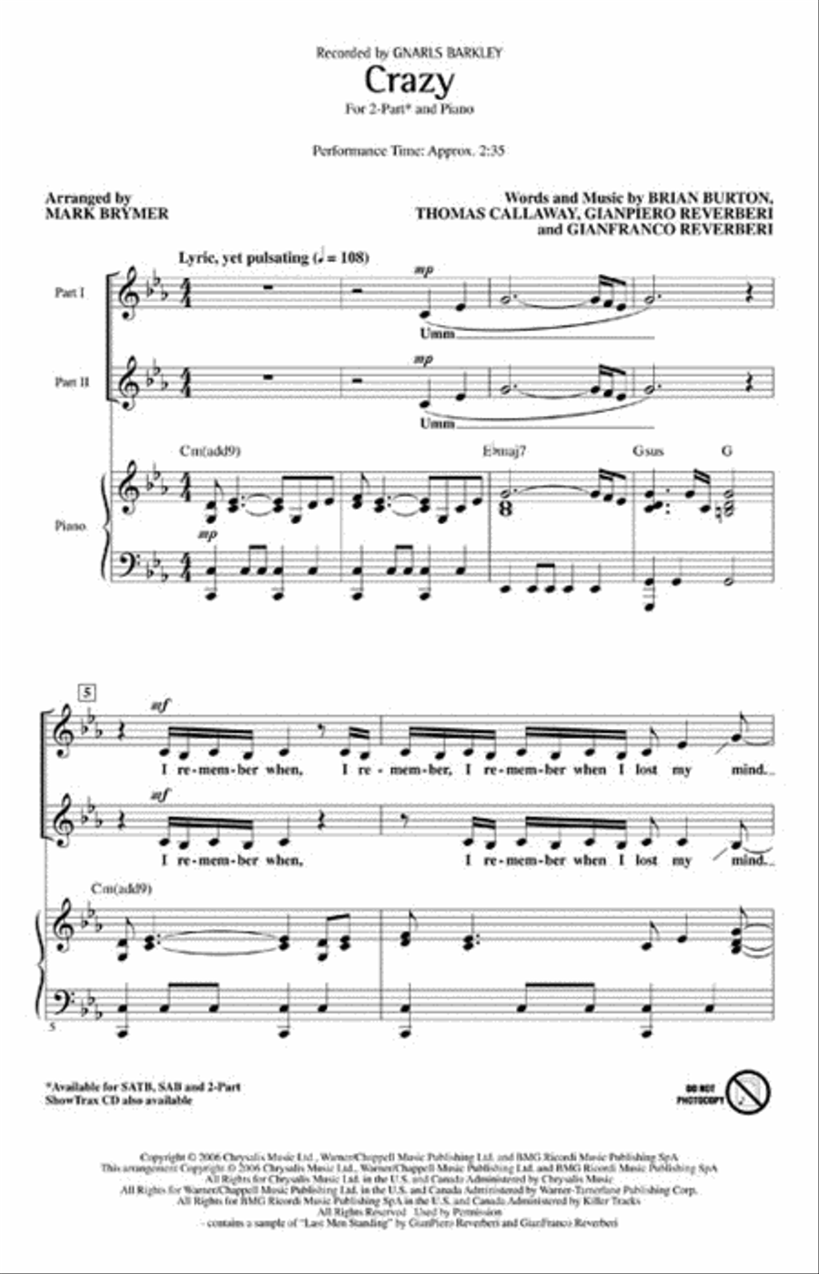 Crazy 2-Part scores gallery preview page 2