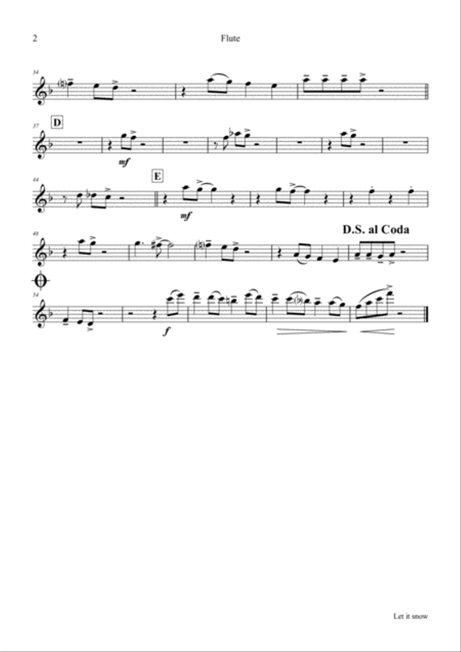 Let It Snow! Let It Snow! Let It Snow! Woodwind Quintet scores gallery preview page 5