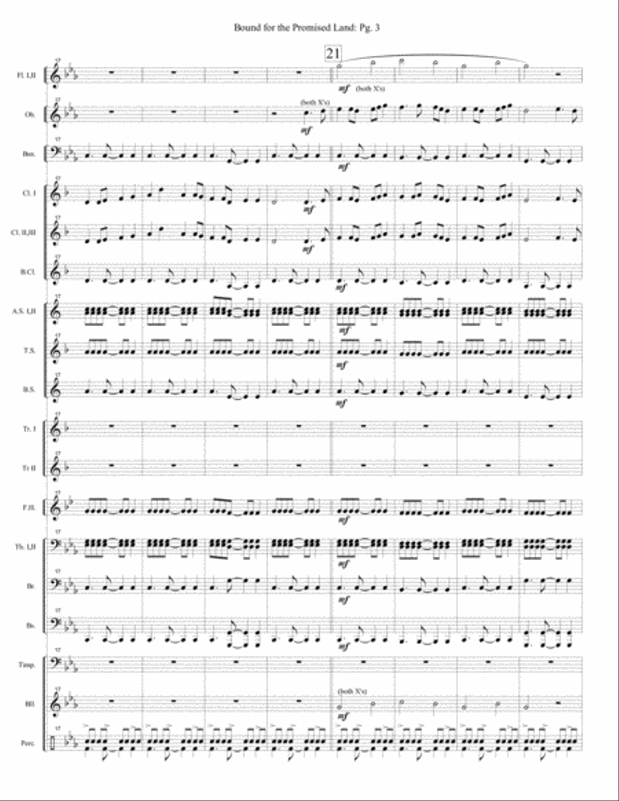 Bound for the Promised Land Concert Band scores gallery preview page 3
