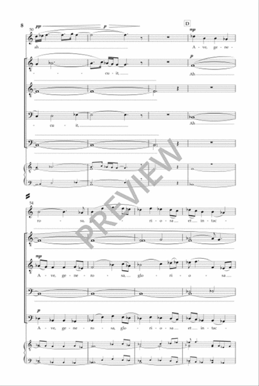 Ave Generosa (TTBB) TTBB scores gallery preview page 9