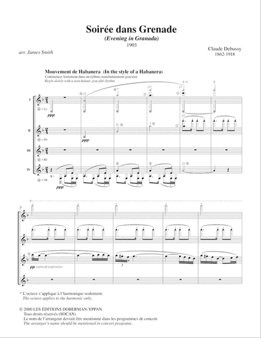 Soirée dans Grenade Guitar Ensemble scores gallery preview page 3
