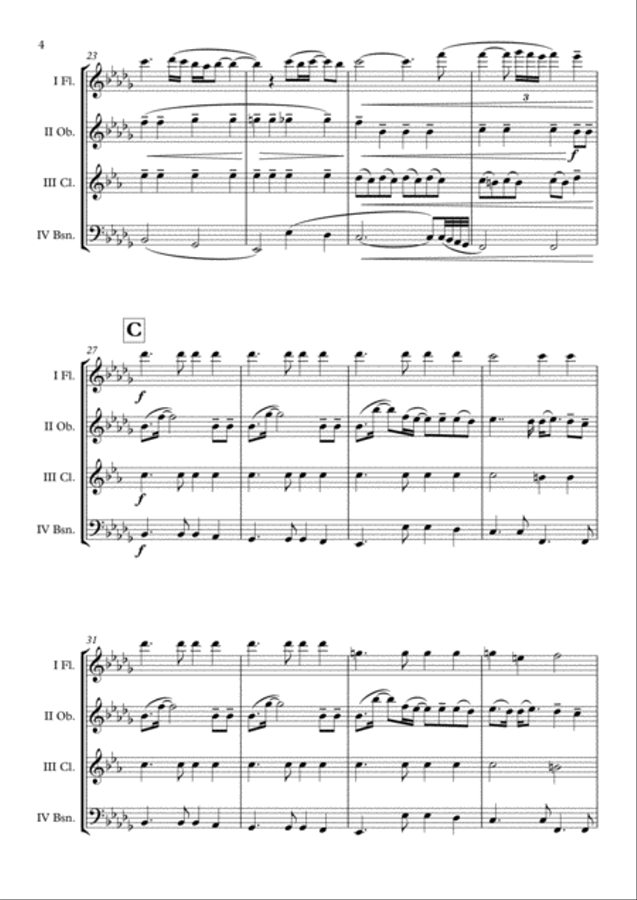 Skyfall Skyfall Woodwind Quartet scores gallery preview page 5