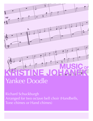 Yankee Doodle (2 octave Handbells, Tone chimes or Hand chimes) Reproducible