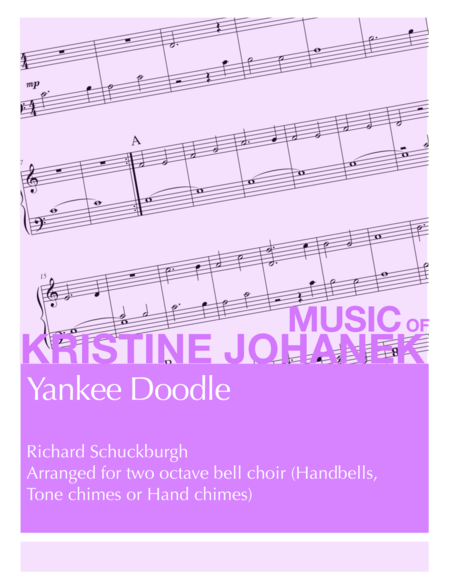 Yankee Doodle (2 octave Handbells, Tone chimes or Hand chimes) Reproducible image number null