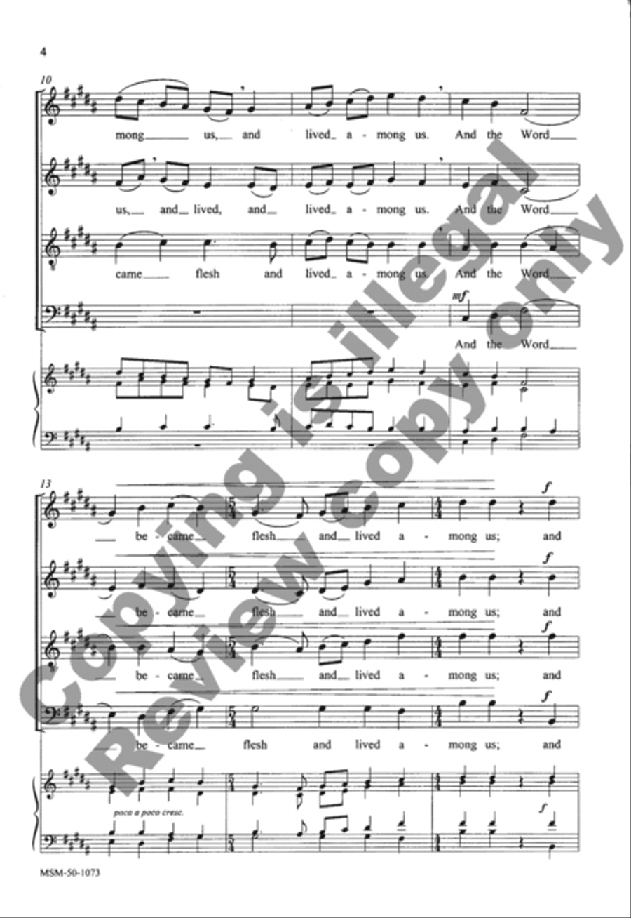 And the Word Became Flesh 4-Part scores gallery preview page 11