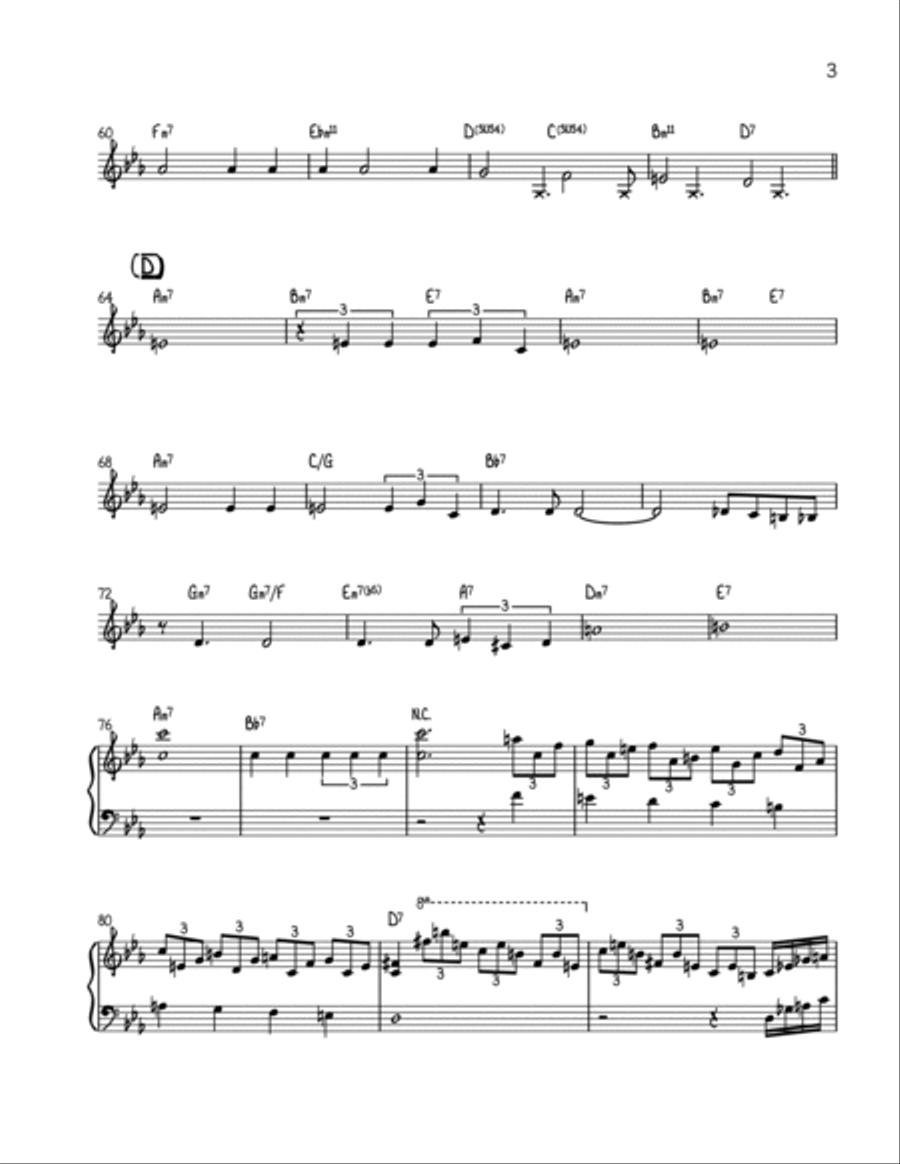 All Or Nothing At All Piano Solo scores gallery preview page 3
