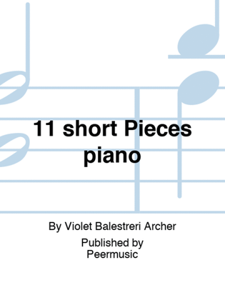11 short Pieces piano