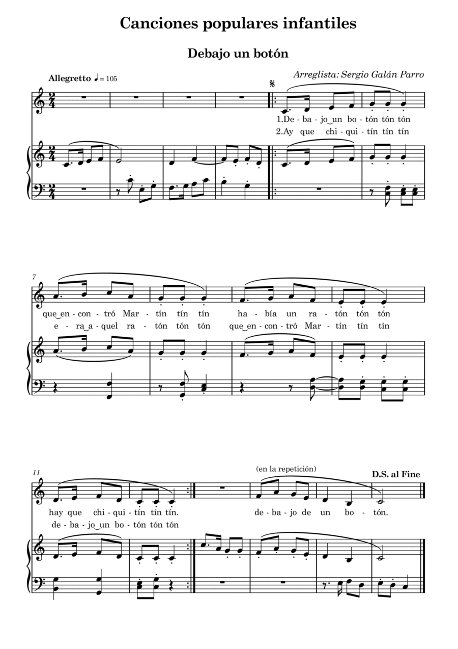 Debajo un botón Voice scores gallery preview page 1