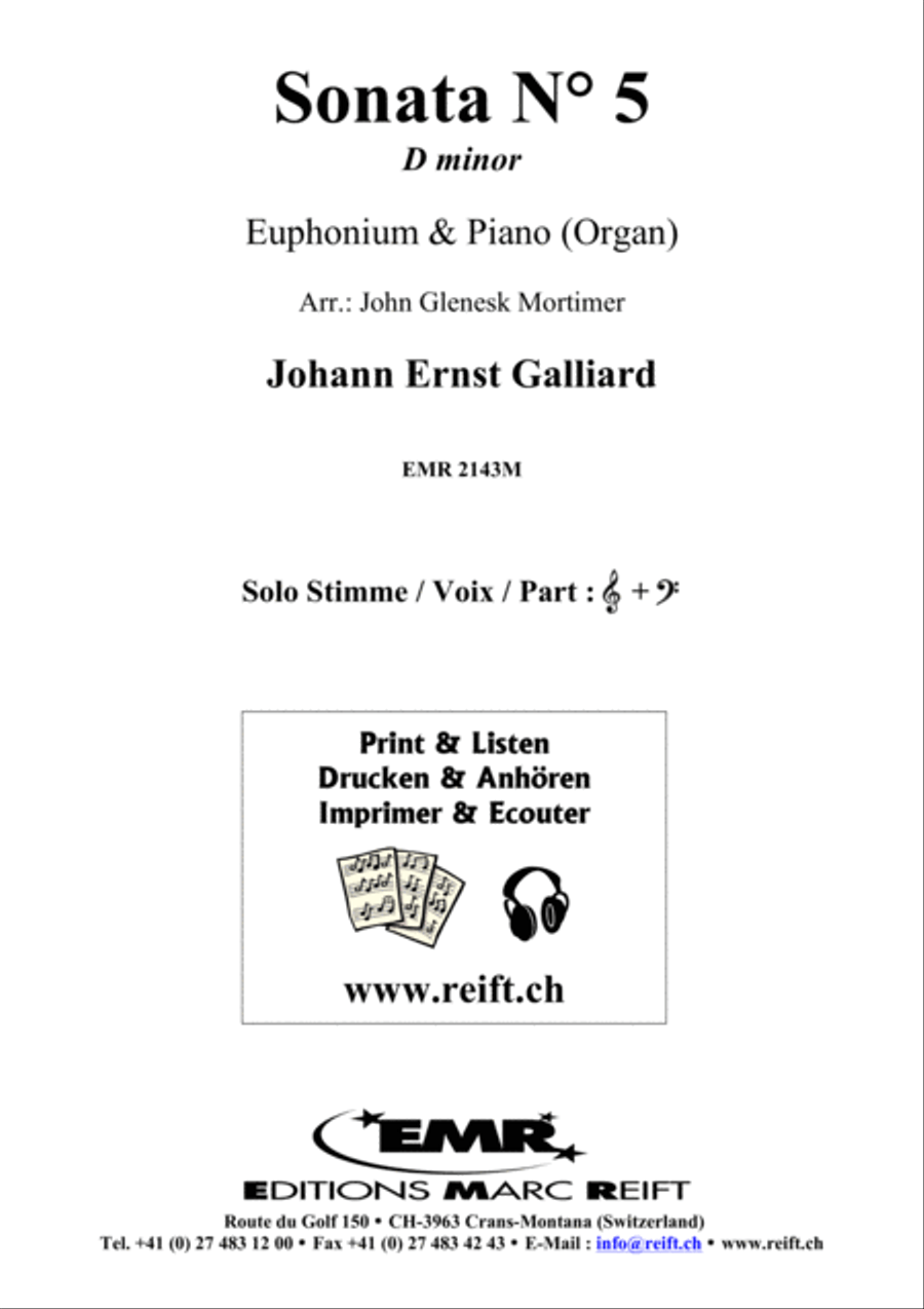 Sonata No. 5 in D minor Euphonium scores gallery preview page 2