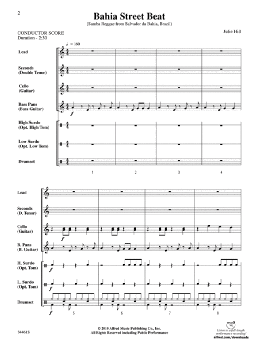 Bahia Street Beat Steel Drum Band scores gallery preview page 3