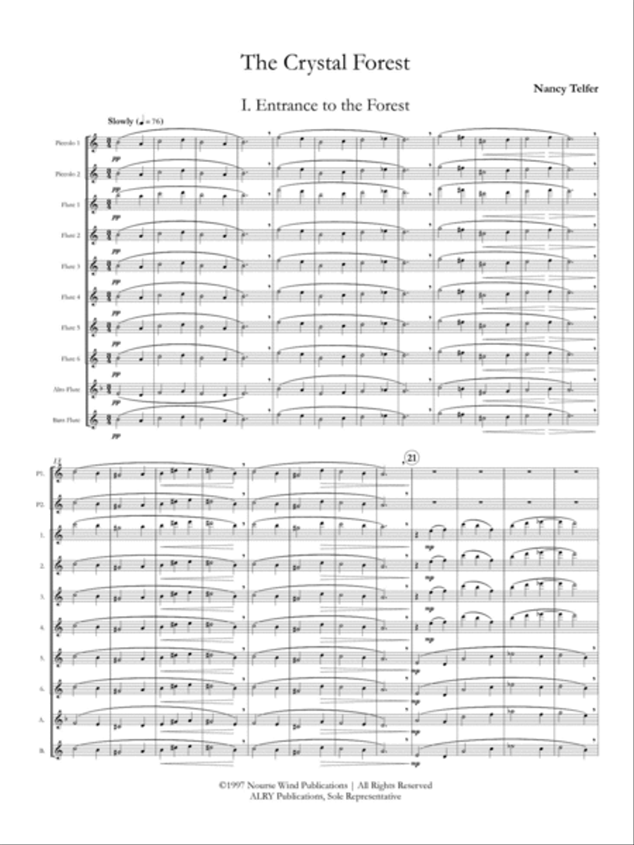 The Crystal Forest for Flute Choir Flute Choir scores gallery preview page 2
