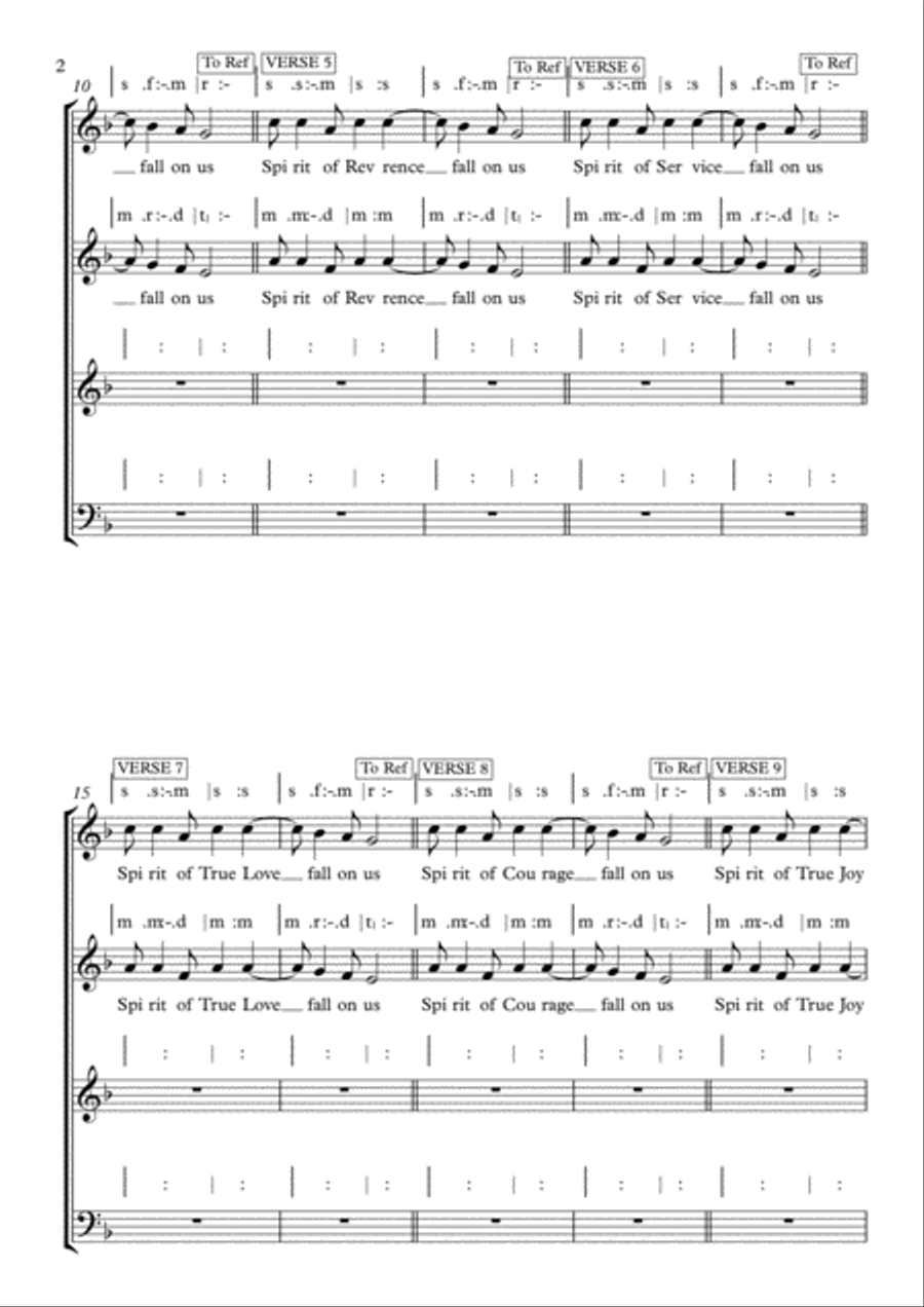Come Holy Spirit 4-Part scores gallery preview page 2