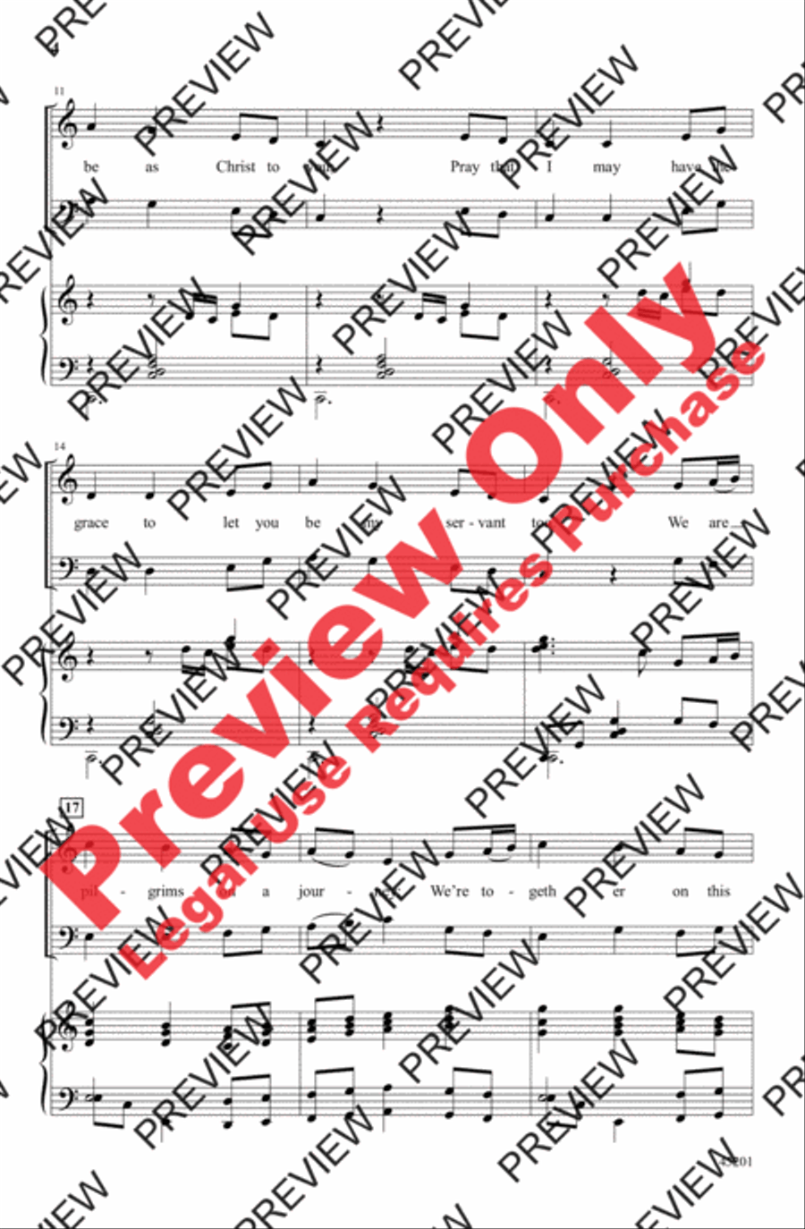 The Servant Song 4-Part scores gallery preview page 4