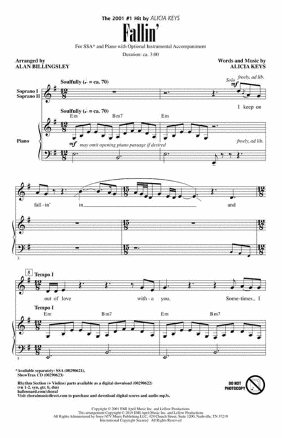 Fallin' Fallin' SSA scores gallery preview page 3