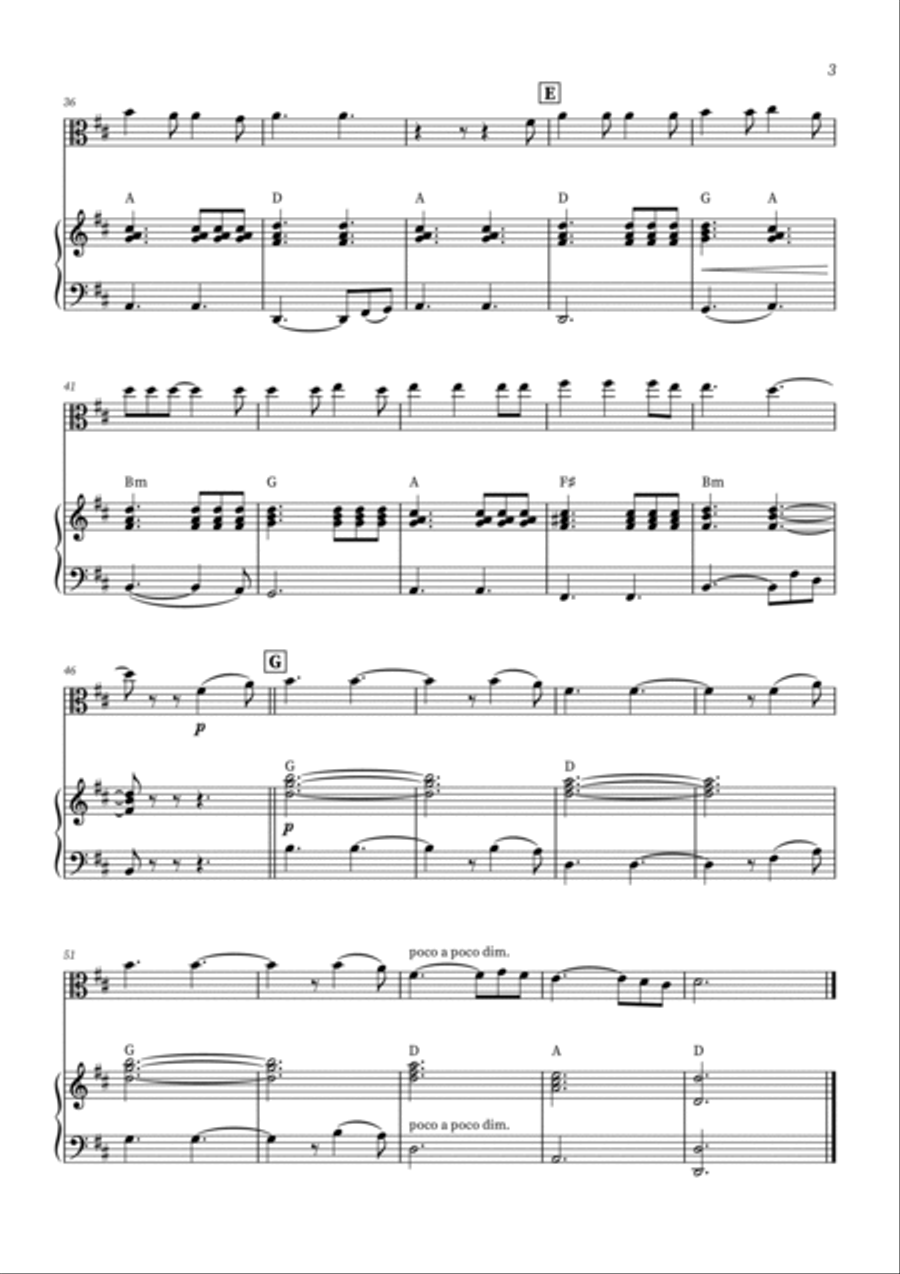 Hallelujah Viola scores gallery preview page 3