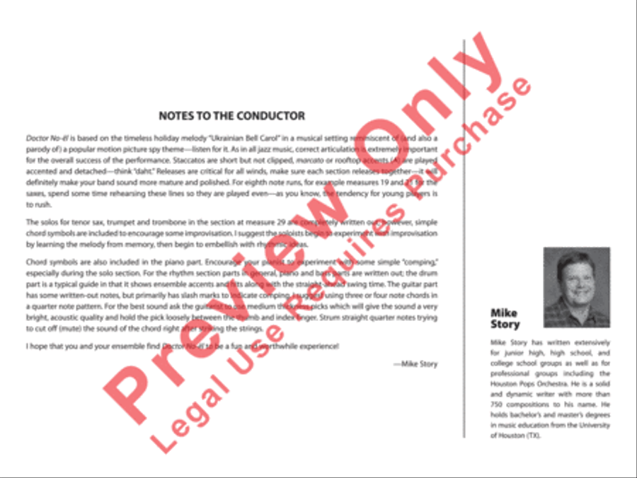 Doctor No-ël Jazz Ensemble scores gallery preview page 3
