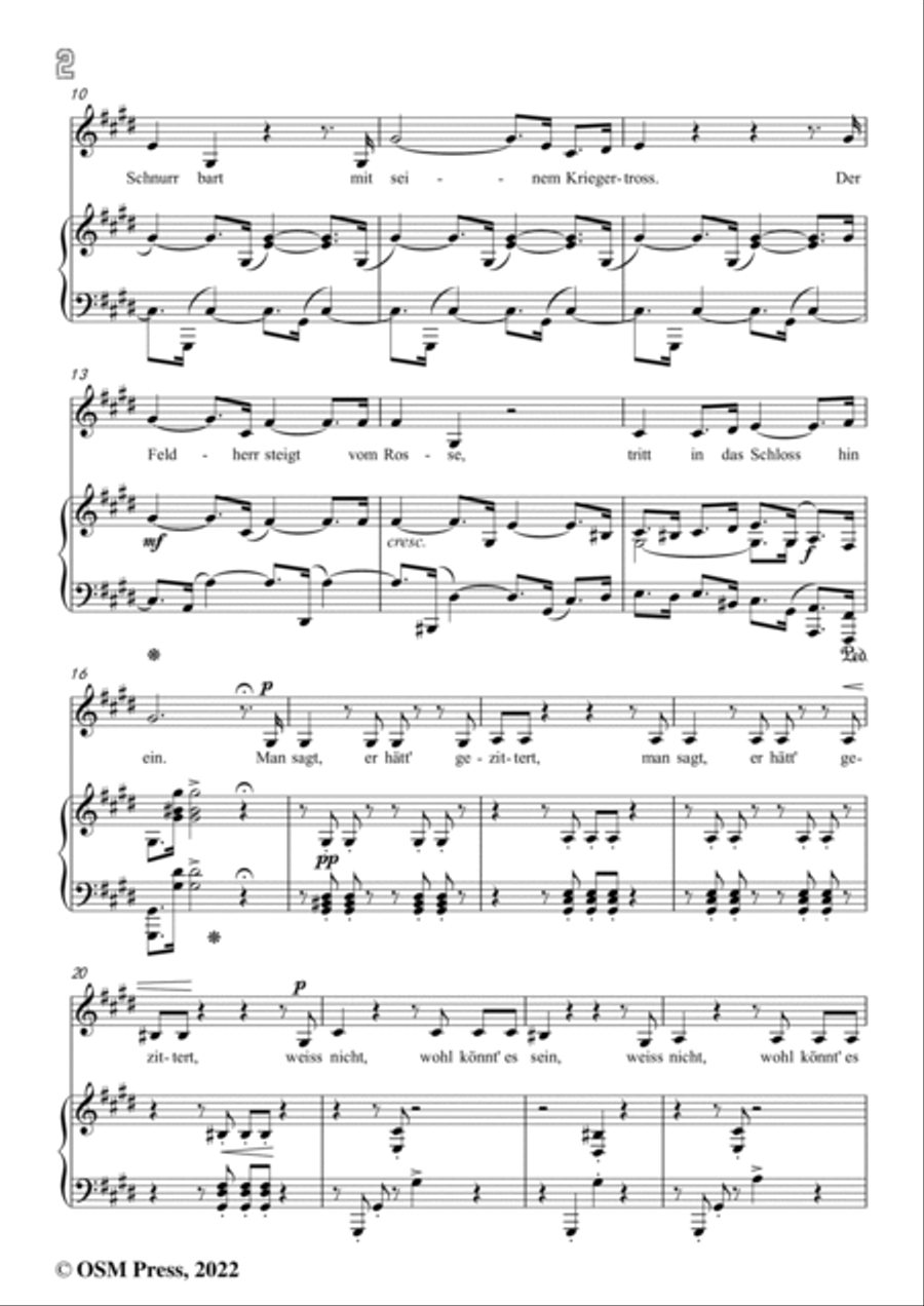 Loewe-Der selt'ne Beter,in c sharp minor,Op.141,for Voice and Piano Voice Solo scores gallery preview page 4