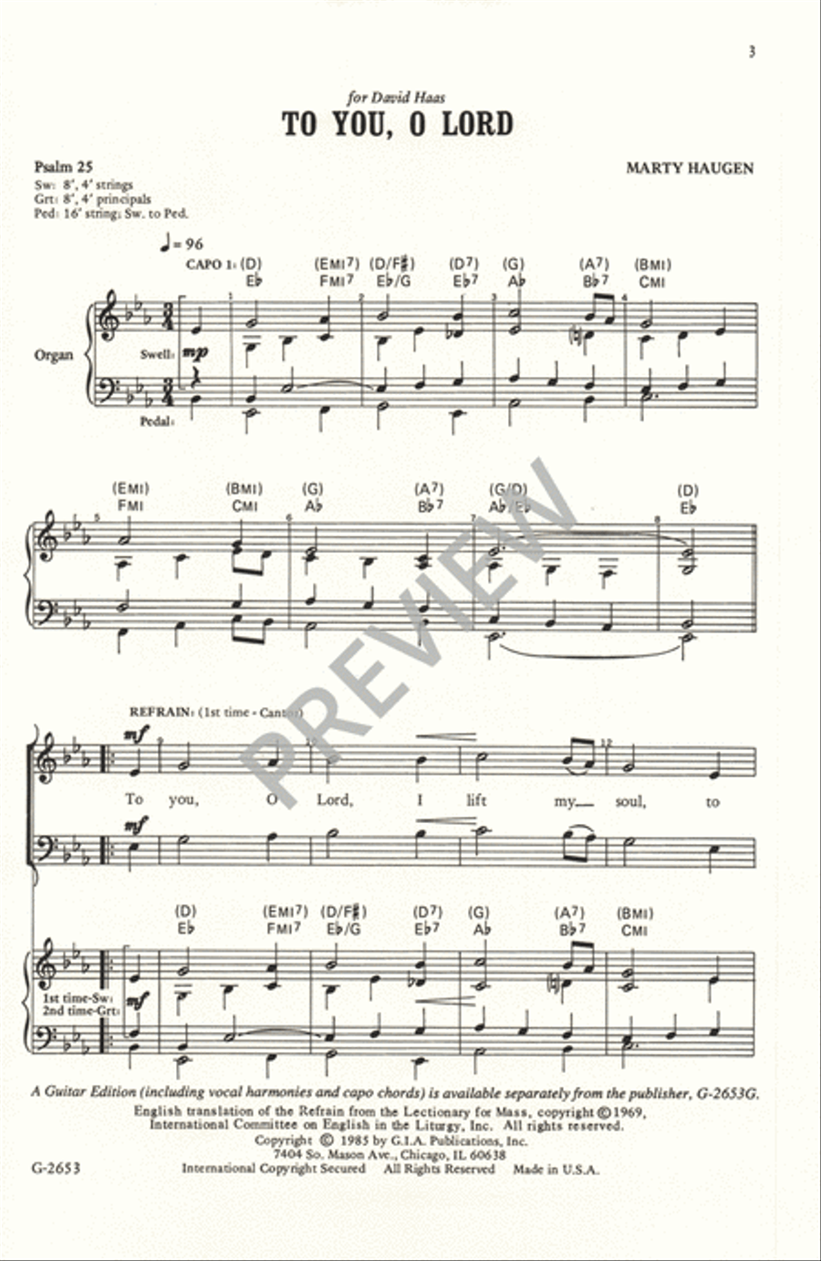 To You, O Lord 4-Part scores gallery preview page 4