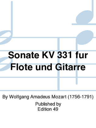Book cover for Sonate KV 331 fur Flote und Gitarre
