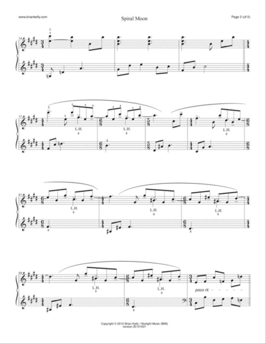 Spiral Moon Piano Solo scores gallery preview page 2