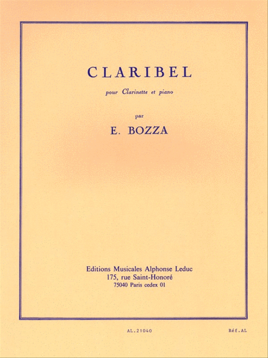 Claribel (clarinet And Piano) Clarinet Solo scores gallery preview page 1