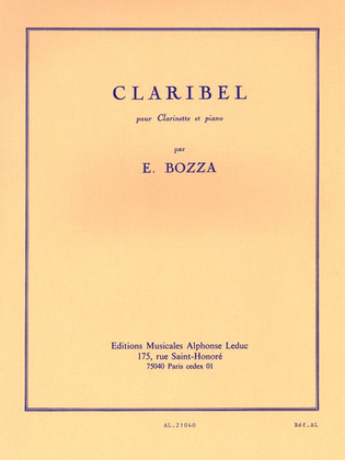 Book cover for Claribel (clarinet And Piano)